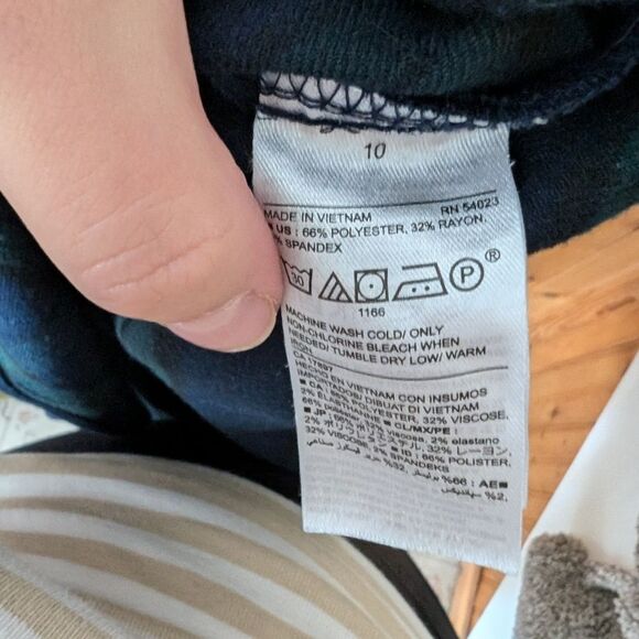 Old Navy Blue and Green Plaid Circle A-Line Skirt Size 10 - Picture 4 of 5